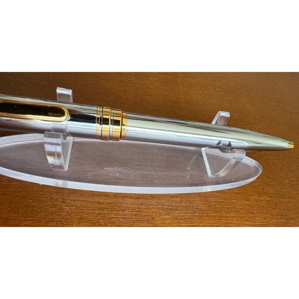 Vintage Sheaffer Prelude Chrome and Gold Trim Ballpoint Pen Twist Retract